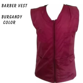 Falah Shears Barber vest,Barber jacket,barber stylist vest,Black vest M to 3xl size burgundy - S