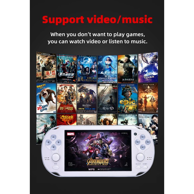 HLF 4.3 inch Retro Video Game Console Build 2200 Games