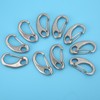 10pcs 50mm Heavy Duty Snap Rope Hook Stainless Steel Spring