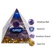 12 Zodiac Orgone Crystal Pyramid, Natural Amethyst Crystal Ball for