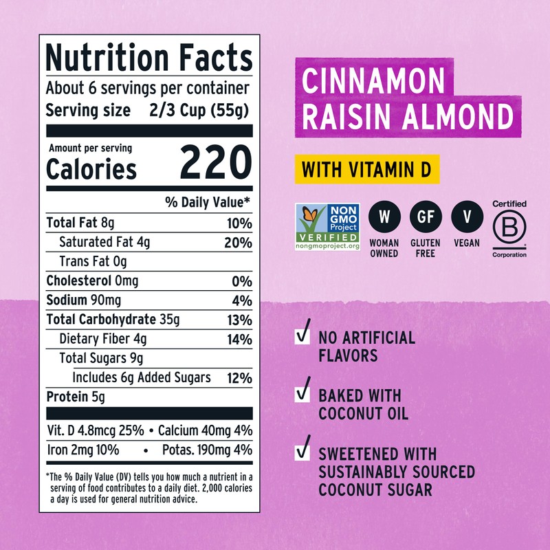 PURELY ELIZABETH Oatmeal Raisin Cereal, 11 OZ