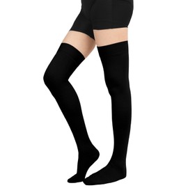 Orgood Thigh High Compression Socks Women, 20-30mmHg Compression Stockings for Women Men, Closed Toe Graduated Compression Socks with Silicone Band for Varicose Veins, Edema, Post-Surgery