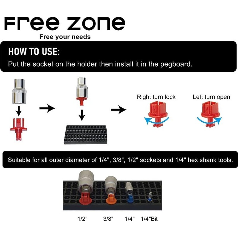 FREE ZONE - 2 PCS Bit Organizer Set (Red) |
