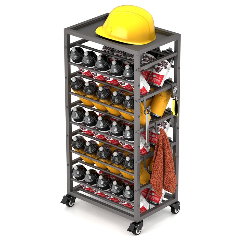 Gtouse 50 Can Spray Paint Rack Organizer, Metal Spray Paint