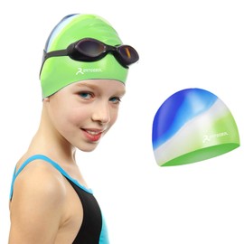 arteesol Swimming Cap for Kids, Boys and Girls Age 5 to 12 Years, Waterproof Swimming Caps for Kids, Swimming Hat, Comfortable Fit, for Long and Short Hair