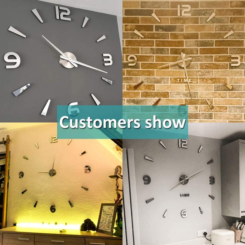 Mintime Large Wall Clock Battery Operated DIY Wall Clock for
