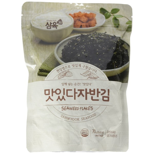 Sahmyook Seasoned Laver Snack (Seaweed Rice Seasoning w/ Sesame Seeds), 2.47 Ounce (1 Pack)