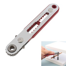 Omninmo 1/4 Inch Mini Flat Head Ratchet Wrench, Dual-Drive Head, Chrome Vanadium Steel, One Hand Operation, Storage Function