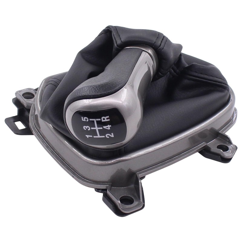 MOTOKU Black 5 Speed Manual Gear Shift Knob Boot Cover