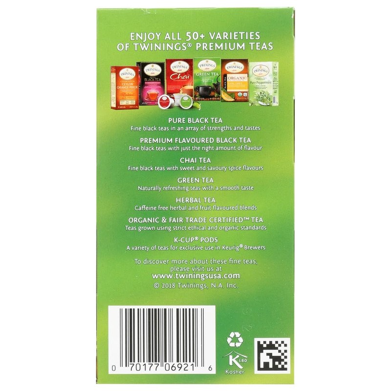 Twinings Green, Pomegranate, Raspberry, and Strawberry Bagged Tea, 80 Count