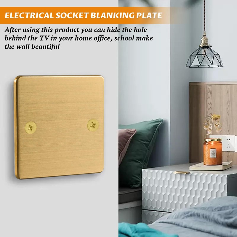 KIPTVO 2PCS Single Blanking Socket Plate, for Electrical Sockets Hidden
