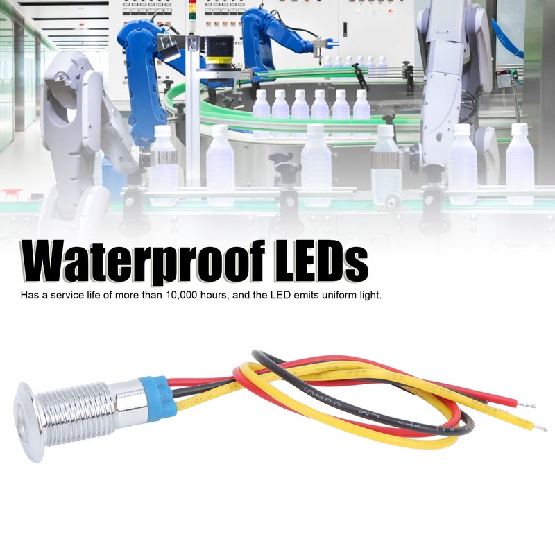 4 Sets PreWired Round LEDs Waterproof 2Color Signal Light Common