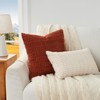 Topfinel Burnt Orange Cushion Covers 45cm x 45cm,Corduroy Decorative Fluffy