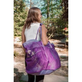 Calm Water Life Extra Large Zipper Tote Pockets Pool Beach Swim Gym Mesh Bag