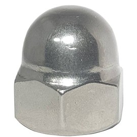 5/8-11 Acorn Cap Nuts, Stainless Steel 18-8, Standard Height, Plain Finish, Quantity 5