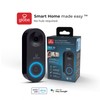 Heath Zenith Wired Smart Video Doorbell, Black, Plastic, 2-Way Audio,