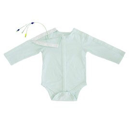 Spoonie Threads Mint Long-Sleeve All-Access Bodysuit | Preemie to 4T | G-Tube, Catheter, NICU/PICU, Port-friendly adaptive clothing