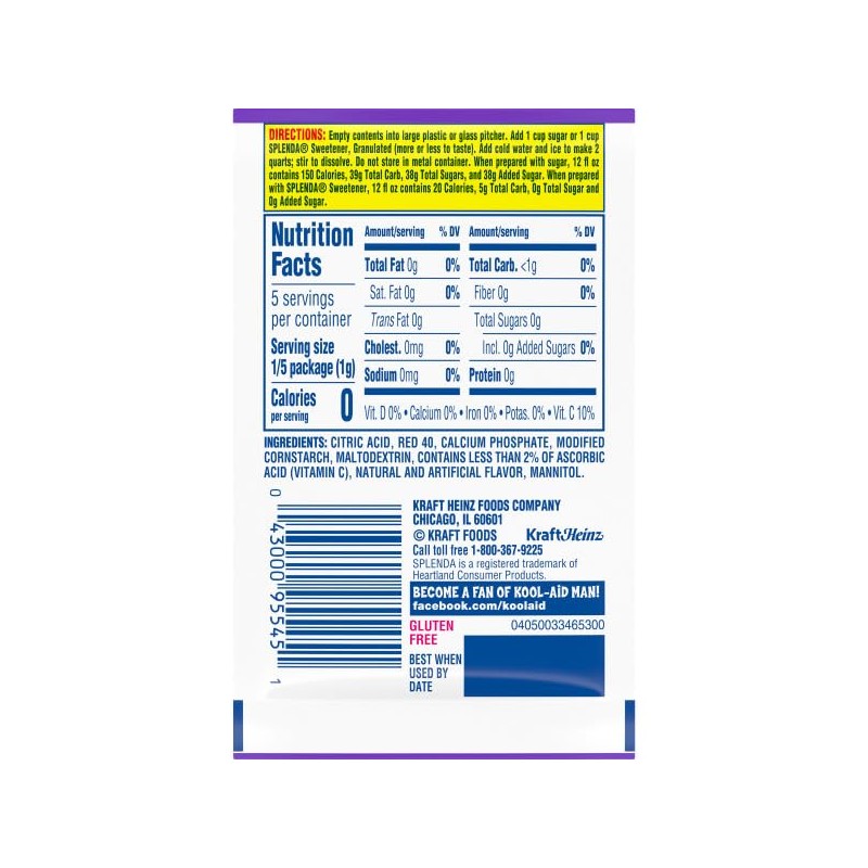 Kool-Aid Twists Blastin' Berry Cherry Unsweetened Soft Drink Mix, 0.17-Ounce