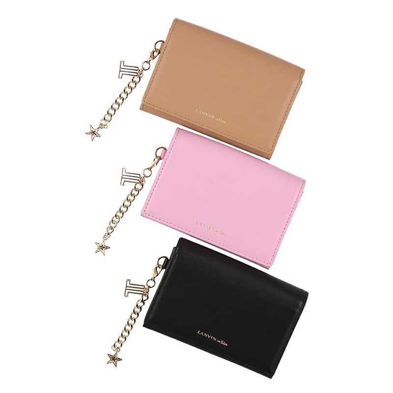 Lanvin on Blue Business Card Holder, Luna, beige