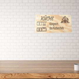Kitchen Chef Kingdom Decorative Sign Hanging Sign Door Decor Wall Decor Gift Wooden Sign Natural Decor