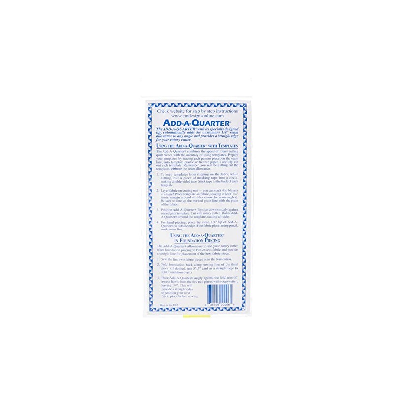 Colonial 6CMD Add-A-Quarter Ruler, 6-Inch, Yellow