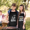 GOTRUST Pack of 2 BBQ Aprons for Men, Black Cooking