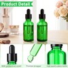 100 Pcs 1 oz Green Glass Dropper Bottles Bulk Empty