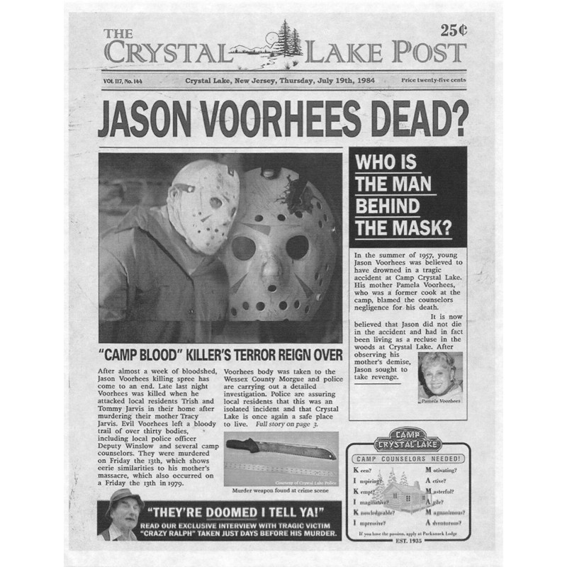 1980 Friday The 13th Crystal Lake Post Jason Voorhees Dead?
