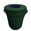 LA Linen Stretch Spandex Trash Can Cover 32-Gallon Round, Hunter