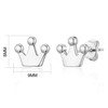 Philip Jones Silver Plated Crown Stud Earrings