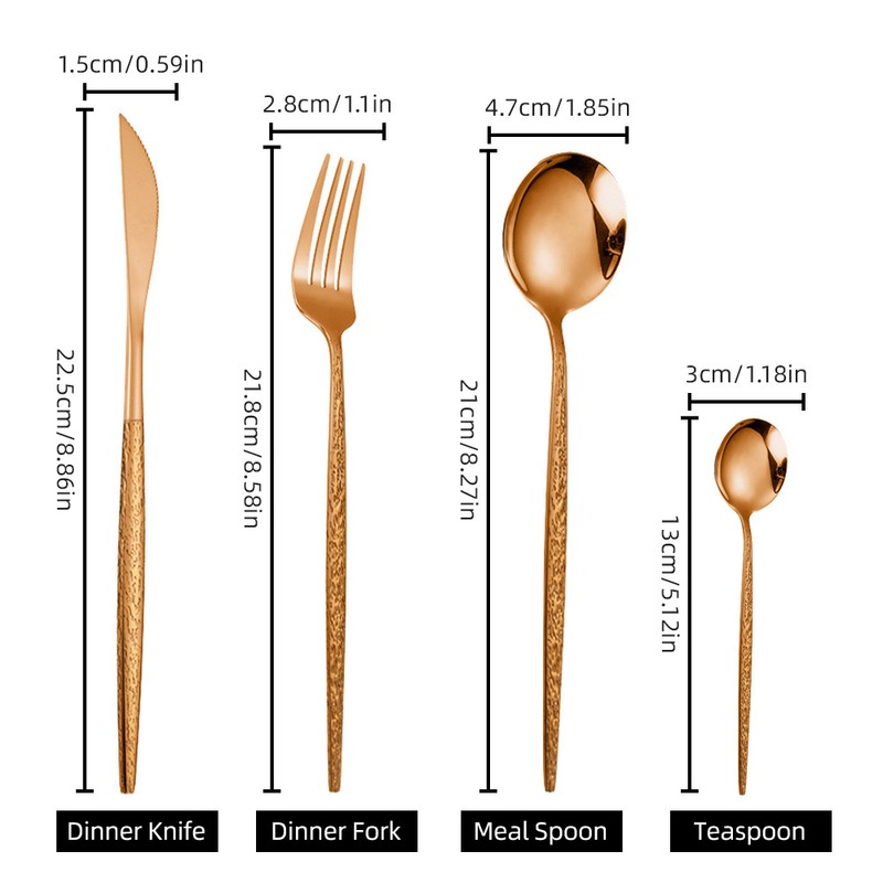 24 Pieces Silverware Set for 4 Stainless Steel Flatware Set