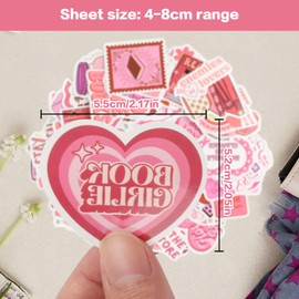 120 rosa Aufkleber, kindle aufkleber, niedliche Vintage-Aufkleber, ästhetische Aufkleber, Vintage-Aufkleber für Wasserflaschen für Wasserflaschen, Scrapbook, Journal, Laptop