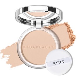 KYDA KYDA Mineral Powder, 4-in-1 Pressed Mineral Powder, SPF 35 Matte Setting Powder with Concealer and Foundation, Light, Flawless Coverage, Skin Care Formula, LIGHT