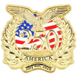 America 250th Anniversary Gold 3-D Pin #3 - Limited 2,026 - 1.5"
