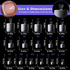 LoveOurHome 600pc Fake Toenails Tip Soft Gel Toe Nail Tips Clear Press on Toenails Short Square Fake Nail for Toes, 15 Sizes Feet False Toenail Clear Toes Nail Tips for Gel/Acrylic Toenail Extension