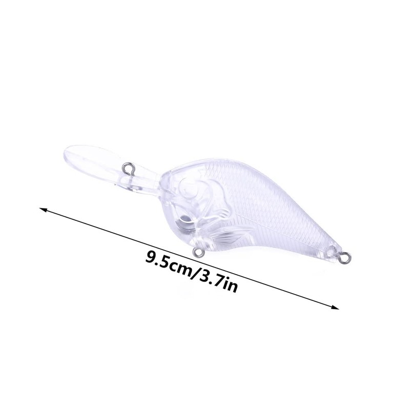 20Pcs Blank Lures Set Unpainted Fishing Baits Crankbait Wobblers Jerkbaits