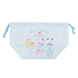 Sanrio Characters Mochi Mochi Panda Lunch Drawstring Lunch Pouch / Character Cafe New Entrance Sanrio