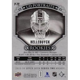 2015-16 Upper Deck Portraits Hockey #P72 Connor Hellebuyck Rookie Card RC Hockey Card