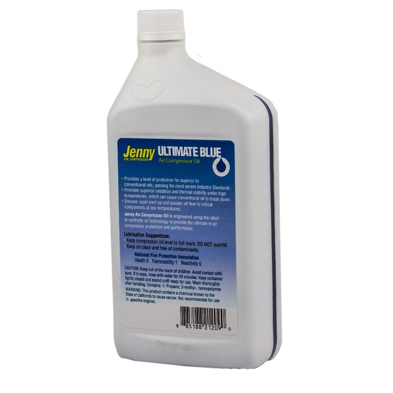 Air Compressor Oil 100% Synthetic 1 QT Quart Jenny Ultimate