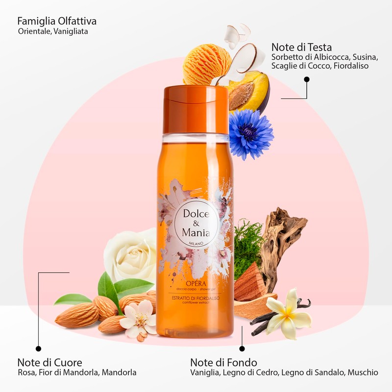 Dolce & Mania Shower Gel Opera, Vanilla Shower Gel with