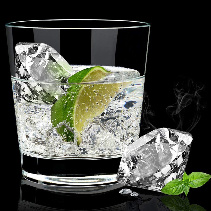 Meetall 2 Pack Diamond Shape Ice Cube Mold for Whiskeys,Cocktails