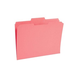 Staples 508952 Colored File Folders w/ Reinforced Tabs Letter 3 Tab Pink 100/Box