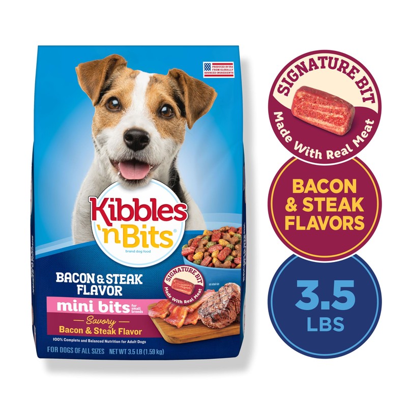 Kibbles 'n Bits Mini Bits Small Breed Savory Bacon &