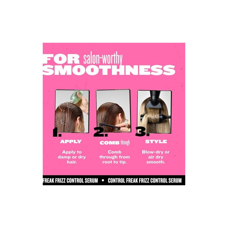 TIGI Bed Head Control Freak Serum, Frizz Control and Straightener,
