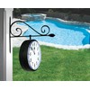 Poolmaster 52608 Dual Sided Hanging Indoor Clock or Outdoor Clock,