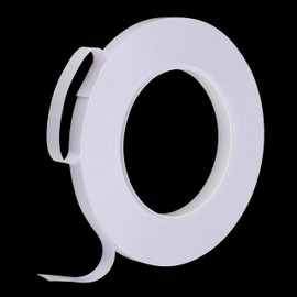 PLAXIARY 10mmx25M Thin Double Sided Tape Strong Adhesive Two Sided Mounting Tape for Woodworking, LED Strips, Touch Screen, Electronic Components, Clothes, Arts Craft, Removable and Residue Free