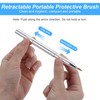 Retractable Lip Brush, Silver Dual Ended Lipstick Brush, Portable Brushes