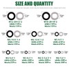 Keadic 420pcs Nylon Insulating Flat Washers Assortment Kit White/Black Gaskets