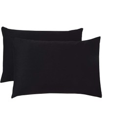 Rayyan Linen Black Pair of Pillowcases 100% Egyptian Cotton 200 Thread Counts, Pillow Cases 2 Pack