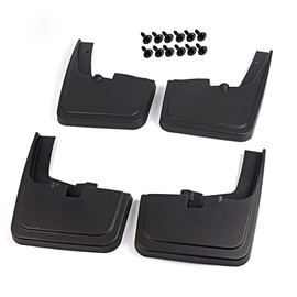 Mud Guards Compatible with 2015-2020 Ford F150, Front Rear Mud Flaps Splash Mud Guard Mudguard Mudflaps 4Pc Set Black with Fender Flares by IKON MOTORSPORTS, 2016 2017